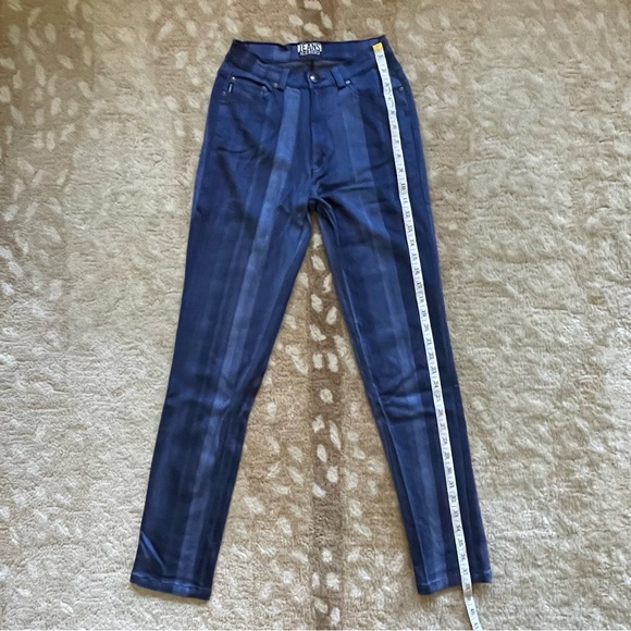 Iceberg Jeans Vintage Dark Blue Ombré Stripe Print Size 27 - Picture 5 of 15